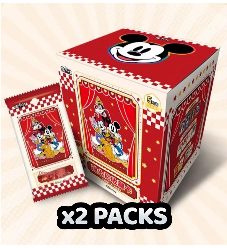 ミッキー トレーディングカード 大量セット Card Fun Trading Cards - 2 Packs of Disney Mickey Mouse Platinum