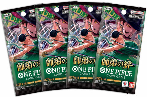 One Piece Card Game - 4 Packs of Master and Students Bonds OP-12