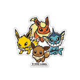 Eevee, Vaporeon, Flareon & Jolteon BSide Sticker 