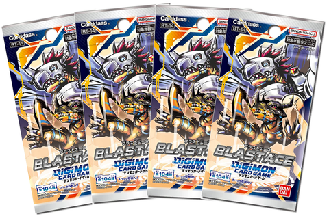 Digimon Card Game - 4 Packs of Blast Ace [BT-14]