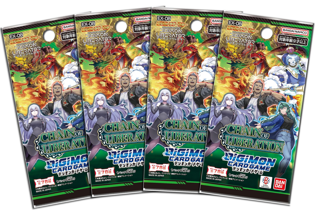 Digimon Card Game - 4 Packs of Chain of Liberation [EX-08] – Pokemon ...