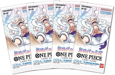 One Piece Card Game - 4 Packs of One Piece The Leader of a New Era OP-05