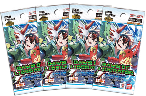 Digimon Card Game - 4 Packs of Dawn of Liberator [EX-11]