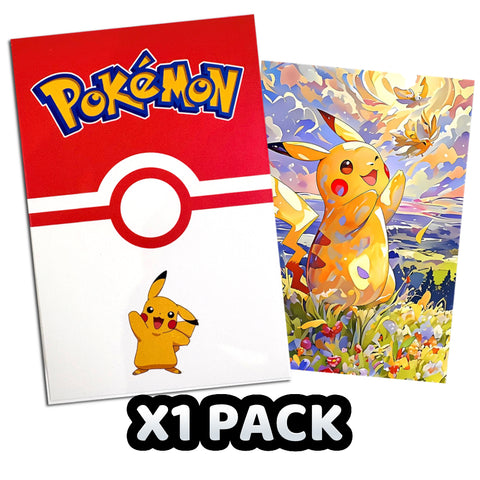 Chinese Collectable Cards - 1 Pack of Pokemon Paper Carvings