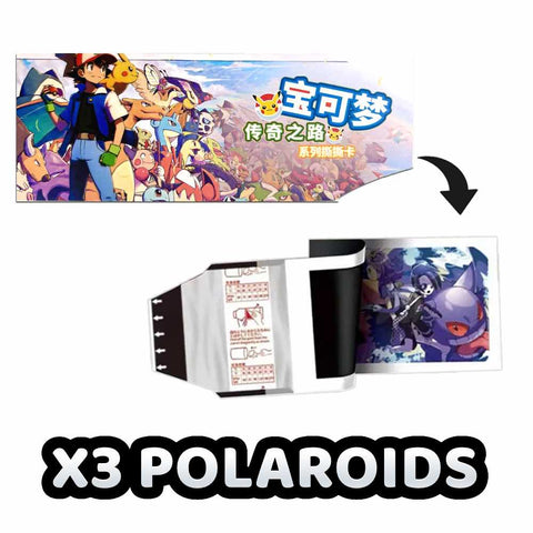 Chinese Collectable Cards - 3 Packs of Pokemon Polaroids MOSHOU