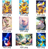Chinese Collectable Cards - 1 Pack of Pokemon Paper Carvings