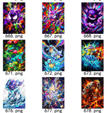 Chinese Collectable Cards - 1 Pack of Pokemon Paper Carvings