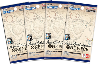 One Piece Card Game - 4 Packs of Anime 25th Collecton EB-02