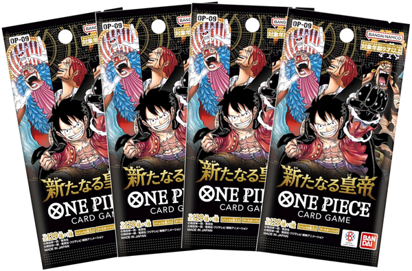 One Piece Card Game - 4 Packs of The New Emperor OP-09 Pokemon BariBari Japan One Piece Card Game - 4 Packs of The New Emperor OP-09 Pokemon BariBari Japan