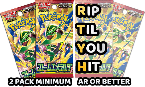 Pokemon Trading Card Game - 2 Packs Minimum Storm Emeralda RTYH
