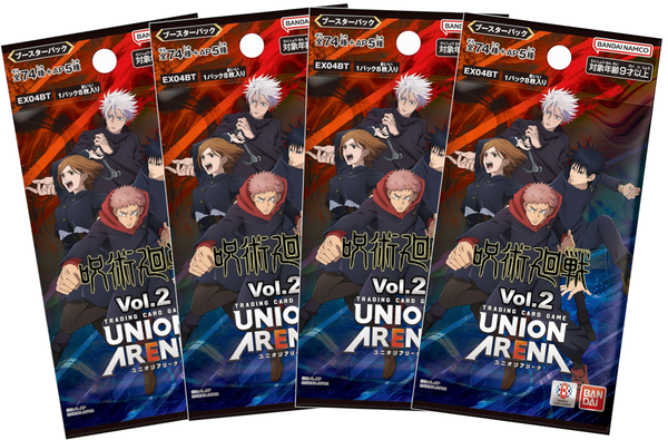 Bandai Union Arena - 4 Packs of Jujutsu Kaisen Vol.2 [EX04BT]
