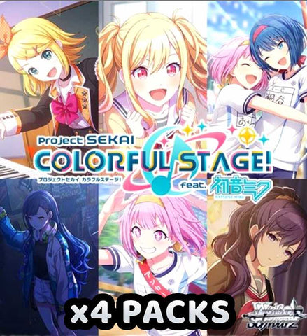 Weiss Schwarz - 4 Packs of Project Sekai Colorful Stage! Feat.Miku Collection Pack